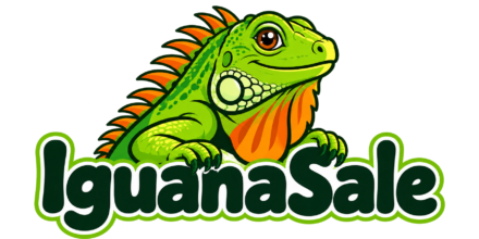 IguanaSale - friendly green iguana logo